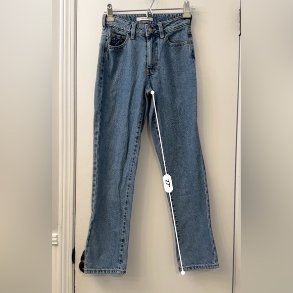 PacSun Straight Mom Jeans 100% Cotton - Size 23 - Picture 9 of 13
